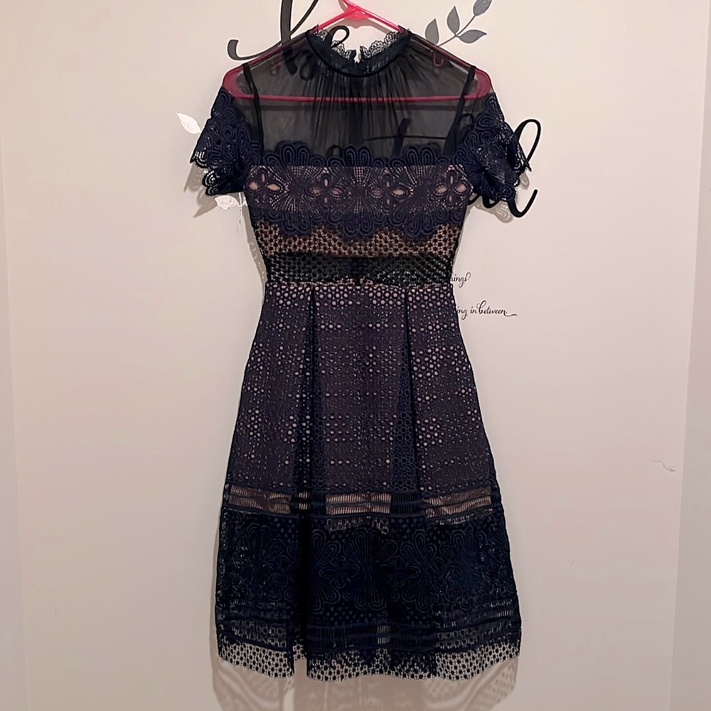 Self-portrait Felicia Embroidered midi dress